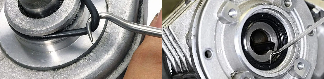 Demontáž O-kroužků, gufer a závlaček